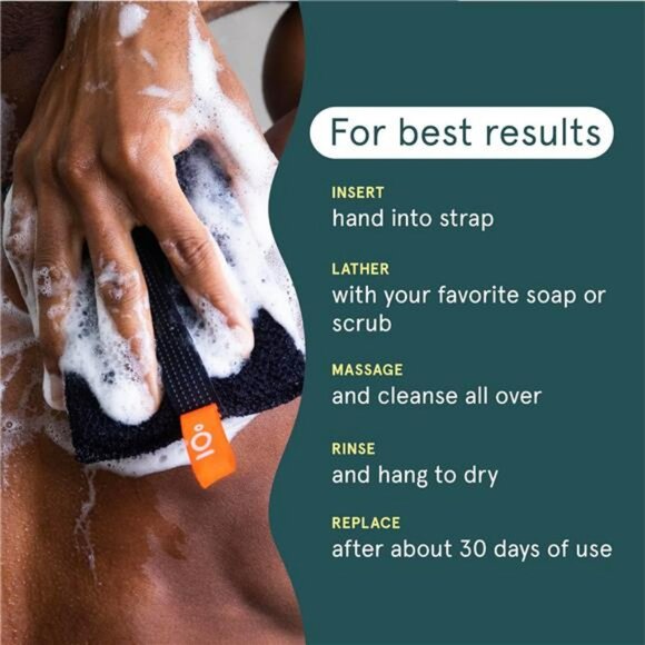 Large Exfoliating Body Scrubber Set Skincare Shower Tool Dead Skin Remover - Picture 4 of 7